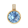 Jamestown Aquamarine Pendant with Diamond Bail in 14k Gold (March)