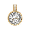 Jamestown White Topaz Pendant with Diamond Bail in 14k Gold (April)