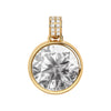 Jamestown White Topaz Pendant with Diamond Bail in 14k Gold (April)