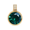 Jamestown Emerald Pendant with Diamond Bail in 14k Gold (May)