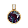 Jamestown Alexandrite Pendant with Diamond Bail in 14k Gold (June)
