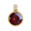 Jamestown Ruby Pendant with Diamond Bail in 14k Gold (July)