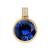 Jamestown Sapphire Pendant with Diamond Bail in 14k Gold (September)