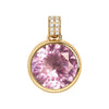 Jamestown Pink Sapphire Pendant with Diamond Bail in 14k Gold (October)