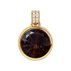 Jamestown Smoky Quartz Pendant with Diamond Bail in 14k Gold (November)