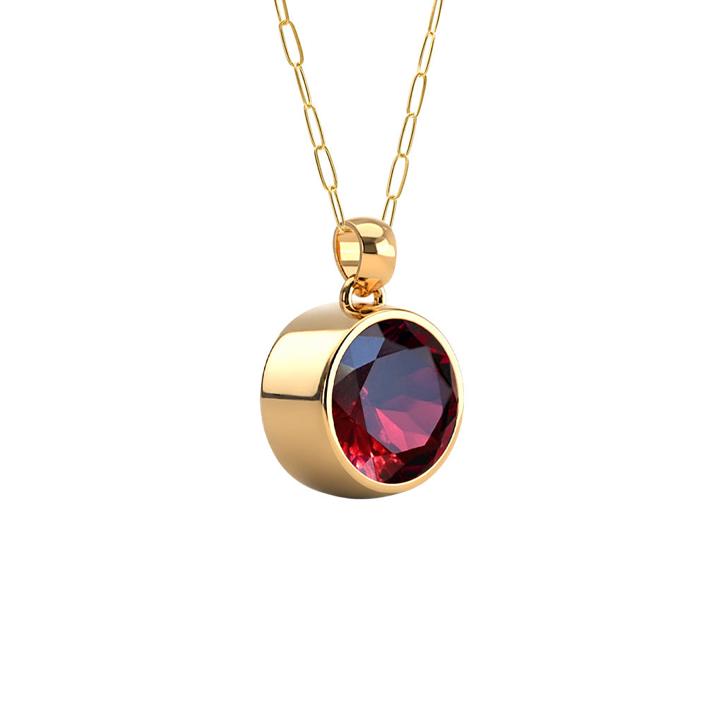 Jamestown Ruby Pendant in 14k Gold (July)