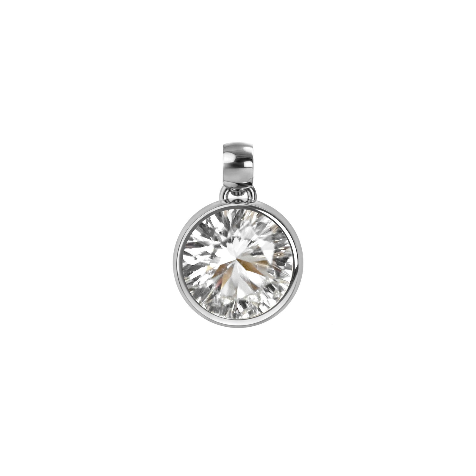 Jamestown White Topaz Pendant in 14k Gold (April)