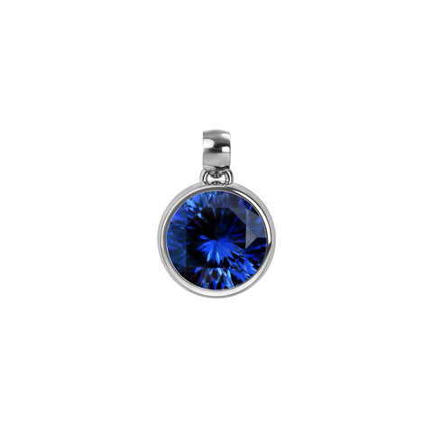 Jamestown Sapphire Pendant in 14k Gold (September) - White Gold
