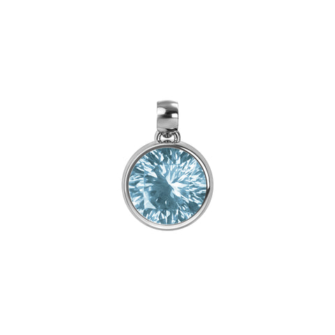 Jamestown Nantucket Blue Topaz Pendant in 14k Gold (December) - White Gold