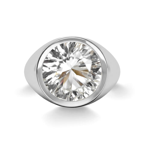 Jamestown White Topaz Ring in 14k Gold (April) - White Gold