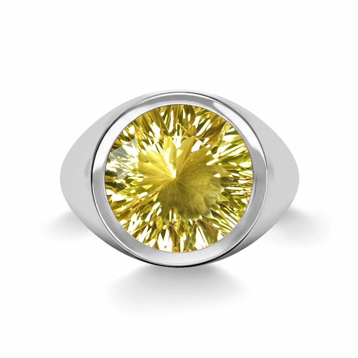 Jamestown Lemon Verbena Quartz Ring in 14k Gold (August)
