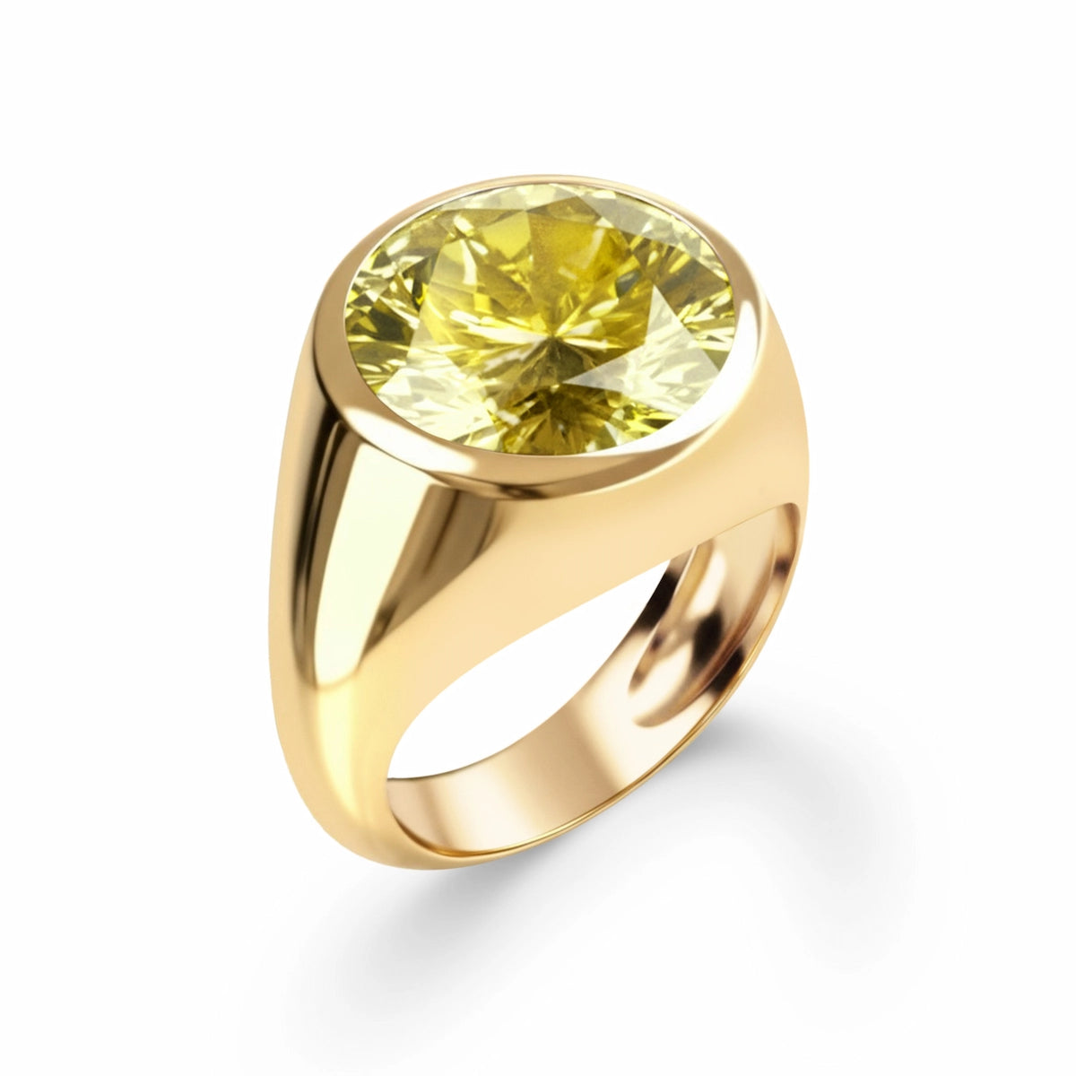 Jamestown Lemon Verbena Quartz Ring in 14k Gold (August)