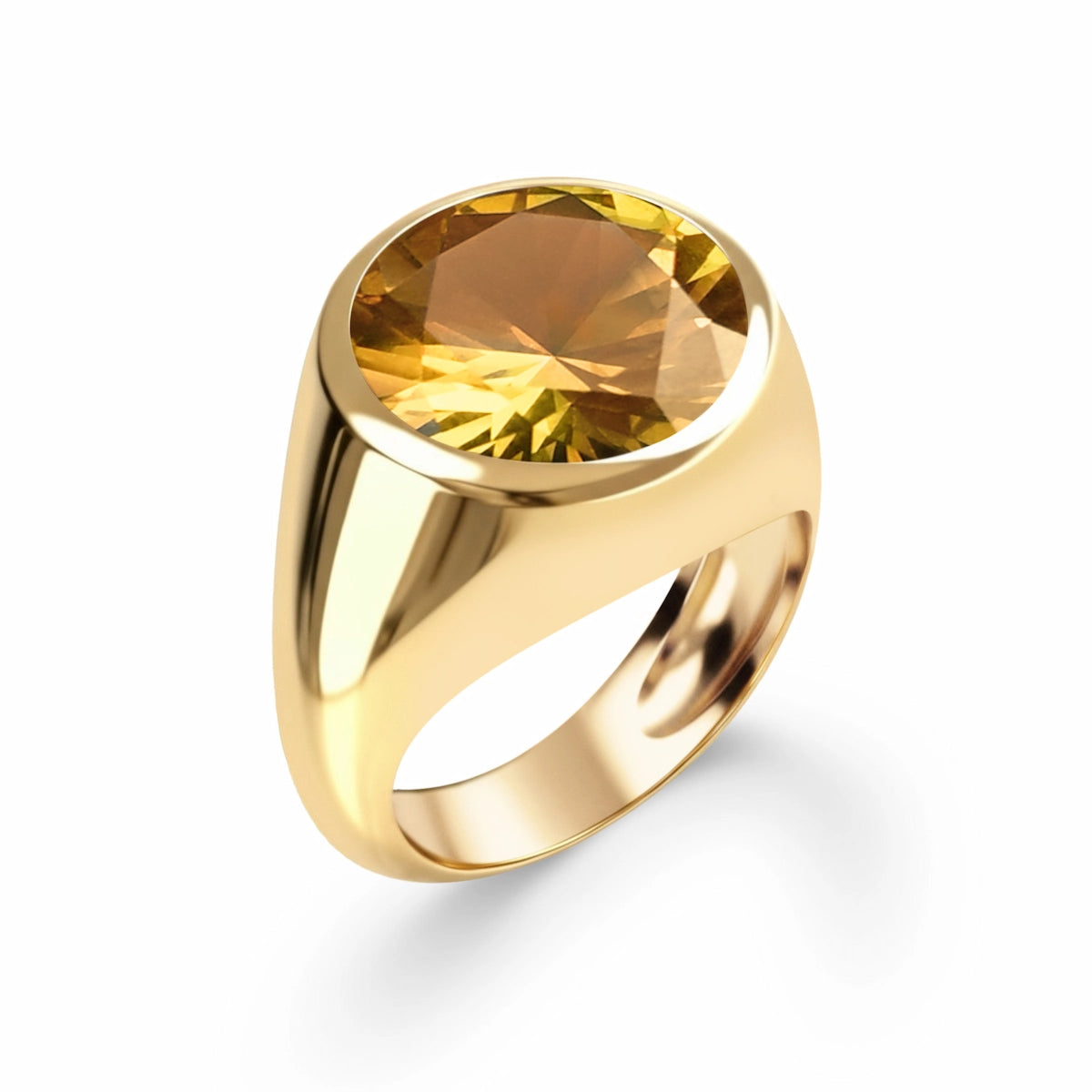 Jamestown Citrine Ring in 14k Gold (November)