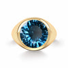 Jamestown Atlantic Blue Topaz Ring in 14k Gold (December)