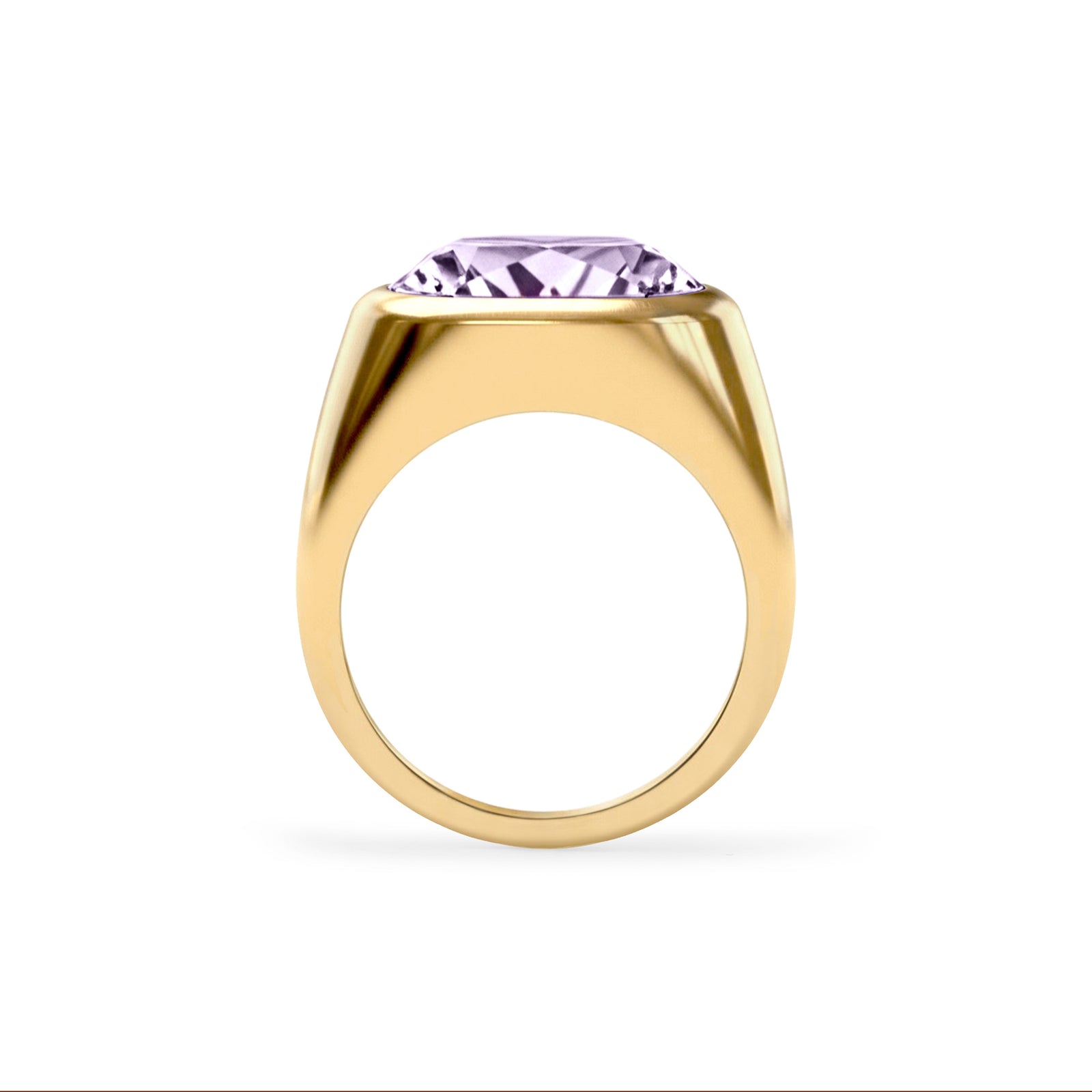 Jamestown Rose de France Amethyst Ring in 14k Gold (February)