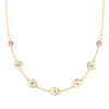 Pink Awareness Brave Necklace in 14k Gold