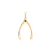 Large Citrine Wishbone Pendant in Solid 14k Gold (November)