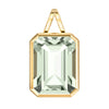 Large Warren Green Amethyst Pendant in 14k Gold (February)