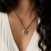 Large Warren Aquamarine Pendant in 14k Gold (March)