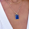 Large Warren Sapphire Pendant in 14k Gold (September)