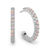 The Vault: Rosecliff Opal Hoop Earrings, White Gold