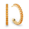 Rosecliff Citrine Hoop Earrings in 14k Gold (November)