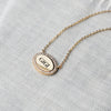 Gigi Pavé Oval Necklace in 14k Gold