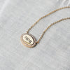 Mimi Pavé Oval Necklace in 14k Gold