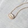 Nana Pavé Oval Necklace in 14k Gold