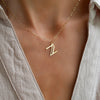 Essex Letter N Pendant in 14k Gold