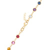 Rainbow Large Peace Sign Newport Bracelet in 14k Gold