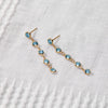 Newport Nantucket Blue Topaz Earrings in 14k Gold (December)