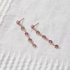 Newport Amethyst Earrings in 14k Gold (February)