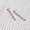 Newport Ruby Earrings in 14k Gold (July)