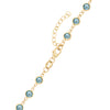 Rosecliff Diamond Small Circle & Newport Nantucket Blue Topaz Necklace in 14k Gold (December)