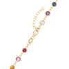 Rainbow Large Peace Sign Newport Necklace in 14k Gold