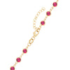Rosecliff Diamond Small Circle & Newport Ruby Necklace in 14k Gold (July)