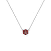 Rosecliff Garnet Mini Necklace in Solid 14k Gold (January)