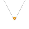 Rosecliff Citrine Mini Necklace in Solid 14k Gold (November)