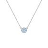 Rosecliff Nantucket Blue Topaz Mini Necklace in Solid 14k Gold (December)