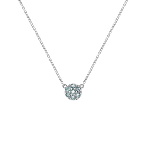 Rosecliff Alexandrite Mini Necklace in Solid 14k Gold (June) - White Gold