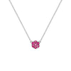 Rosecliff Ruby Mini Necklace in Solid 14k Gold (July)