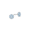 Rosecliff Nantucket Blue Topaz Mini Stud Earrings in Solid 14k Gold (December)