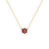 Rosecliff Garnet Mini Necklace in Solid 14k Gold (January)