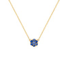 Rosecliff Sapphire Mini Necklace in Solid 14k Gold (September)