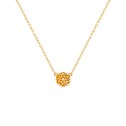 Rosecliff Citrine Mini Necklace in Solid 14k Gold (November)