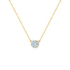 Rosecliff Nantucket Blue Topaz Mini Necklace in Solid 14k Gold (December)