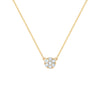 Rosecliff Aquamarine Mini Necklace in Solid 14k Gold (March)