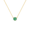 Rosecliff Emerald Mini Necklace in Solid 14k Gold (May)