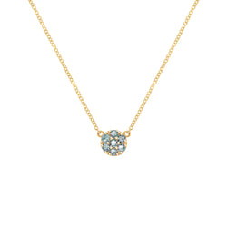 Rosecliff Alexandrite Mini Necklace in Solid 14k Gold (June)